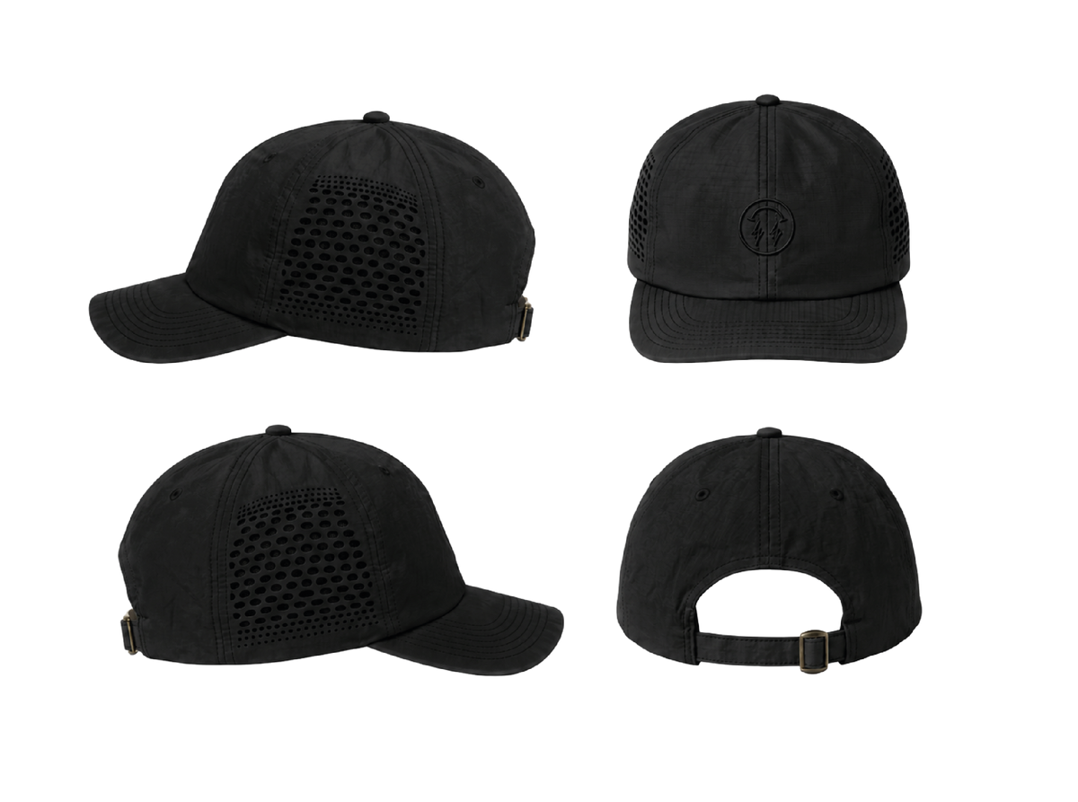 J BALVIN GORRA 6 PANELES CON CORTE LÁSER – NEGRO