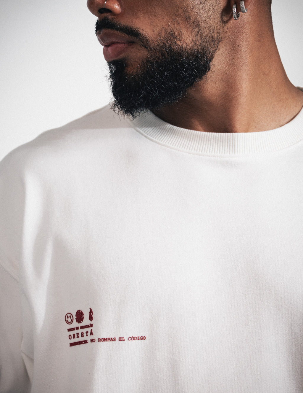 OMERTA PIN T-SHIRT IVORY