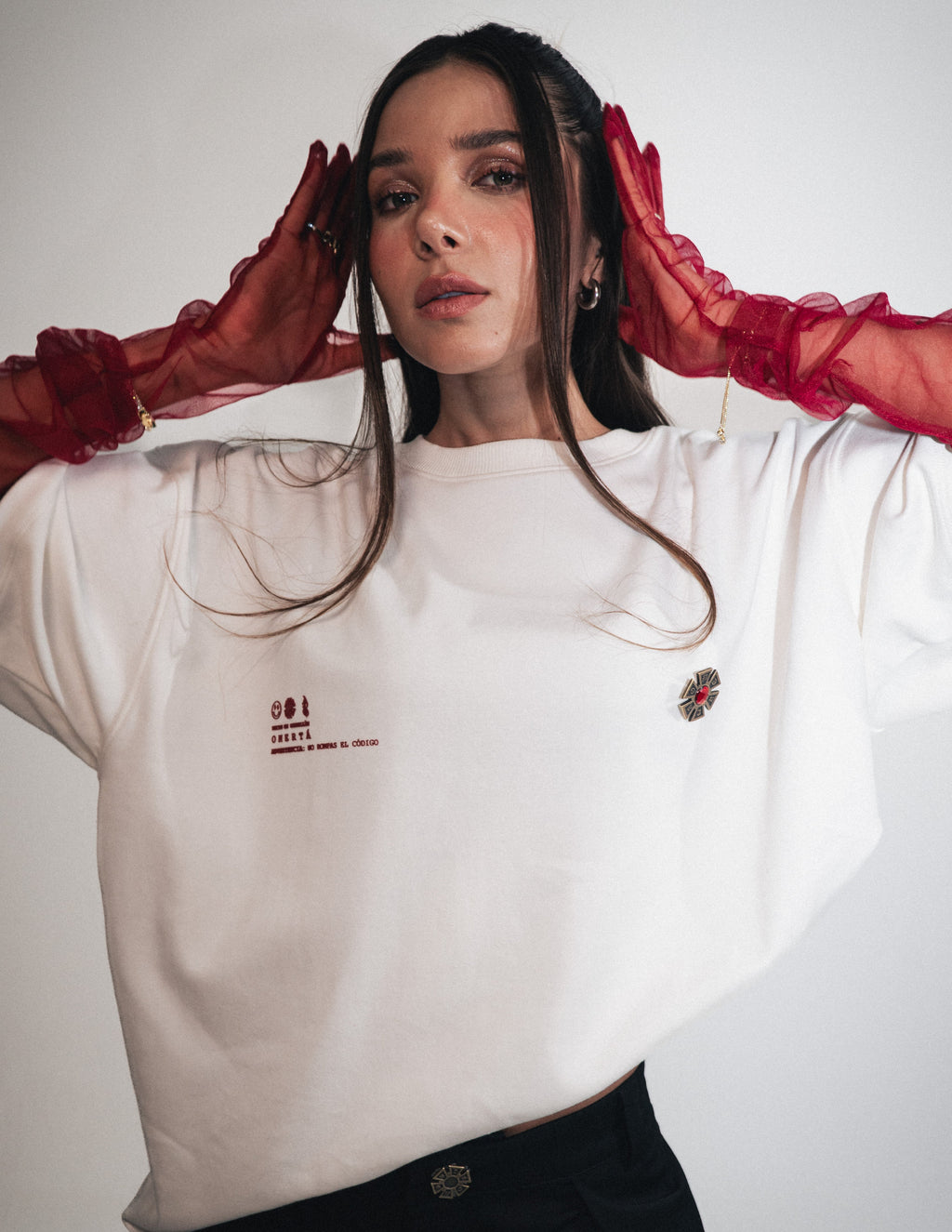 OMERTA PIN T-SHIRT IVORY
