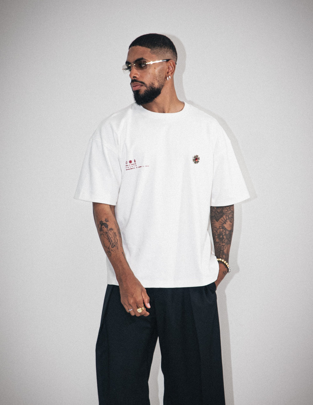 OMERTA PIN T-SHIRT IVORY