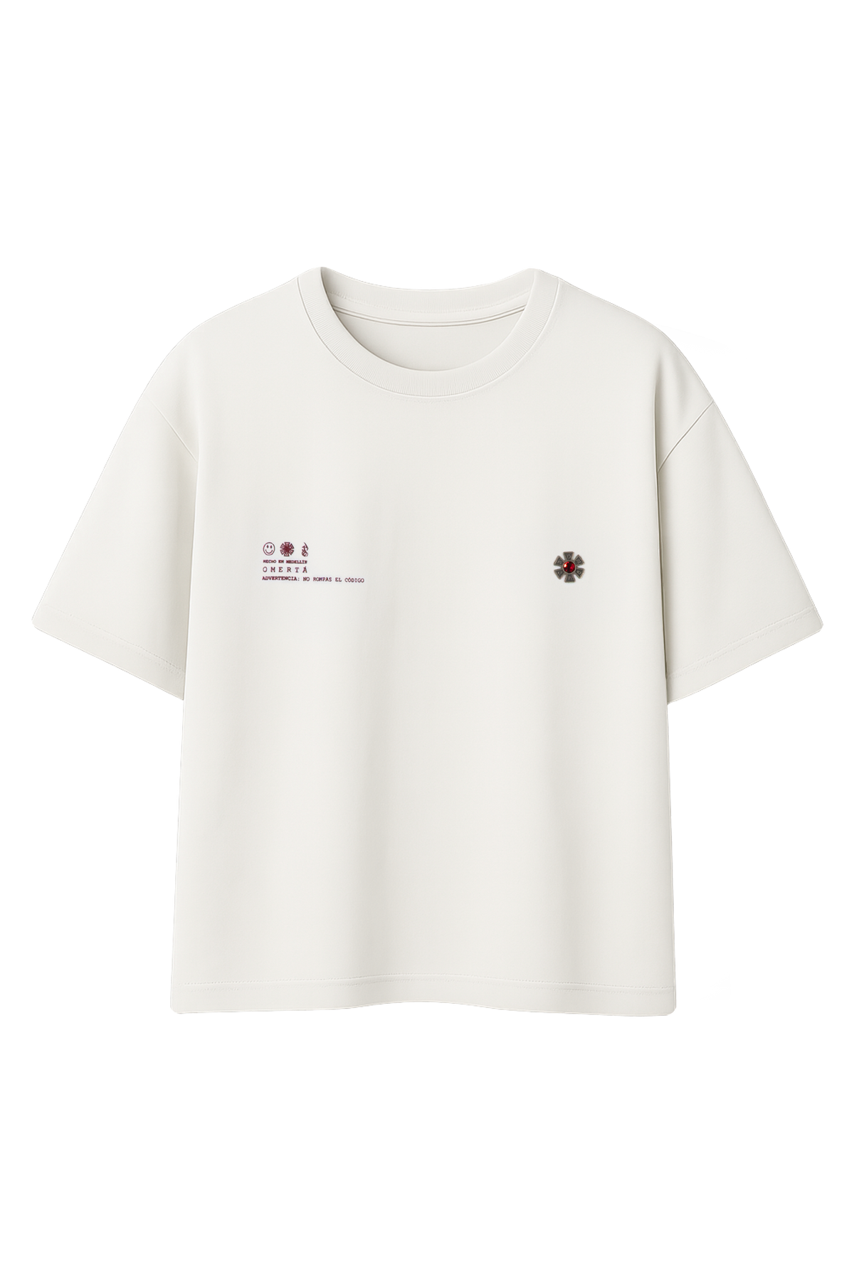 OMERTA PIN T-SHIRT IVORY